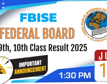 Federal Board FBISE announced Matric result 2025