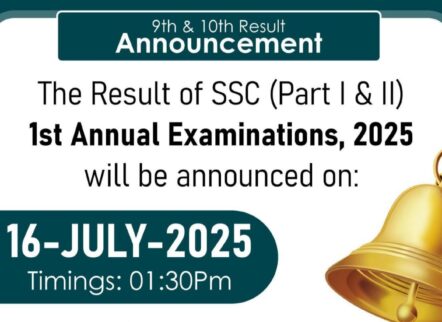 official results of Annual examination 2025 FBISE SSC I & II