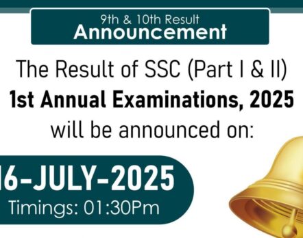 official results of Annual examination 2025 FBISE SSC I & II